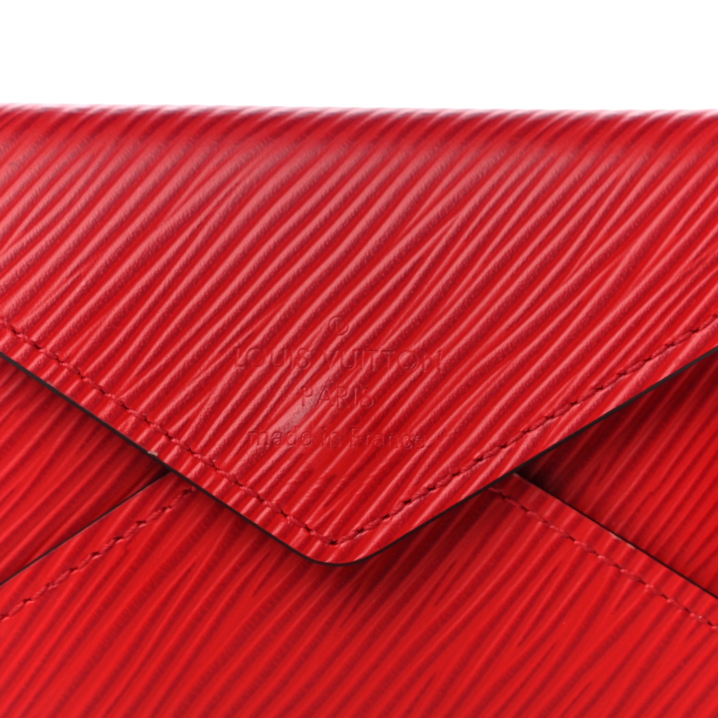 Epi Small Kirigami Pochette Insert Coquelicot