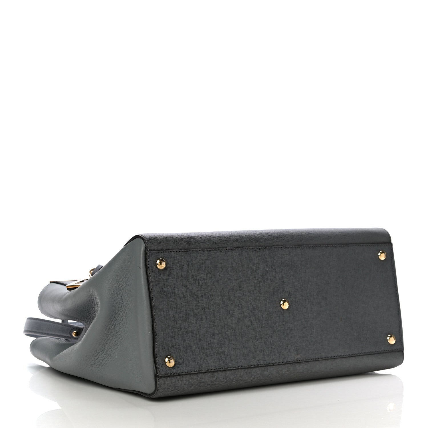 Fendi Vitello Elite Regular 2Jours Tote Grey 3 of 11