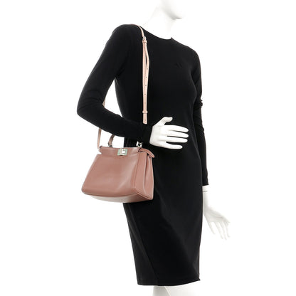 Fendi Nappa Colorblock Mini Peekaboo Iconic Satchel English Rose Plaster Oxigen 2 of 9