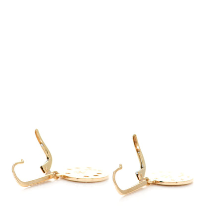 Chanel 18K Yellow Gold Diamond Comete Disc Earrings 3 of 5