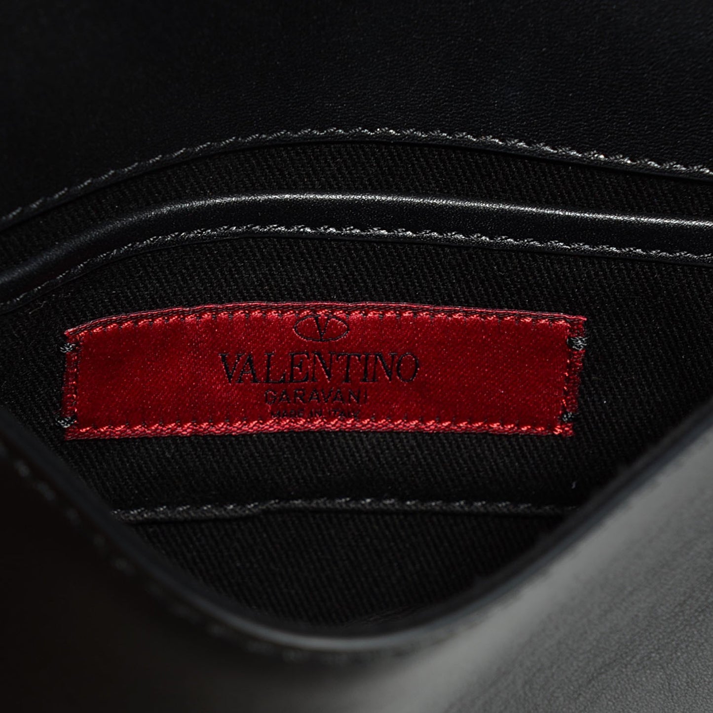 Vitello Rockstud Halfmoon Saddle Bag Black