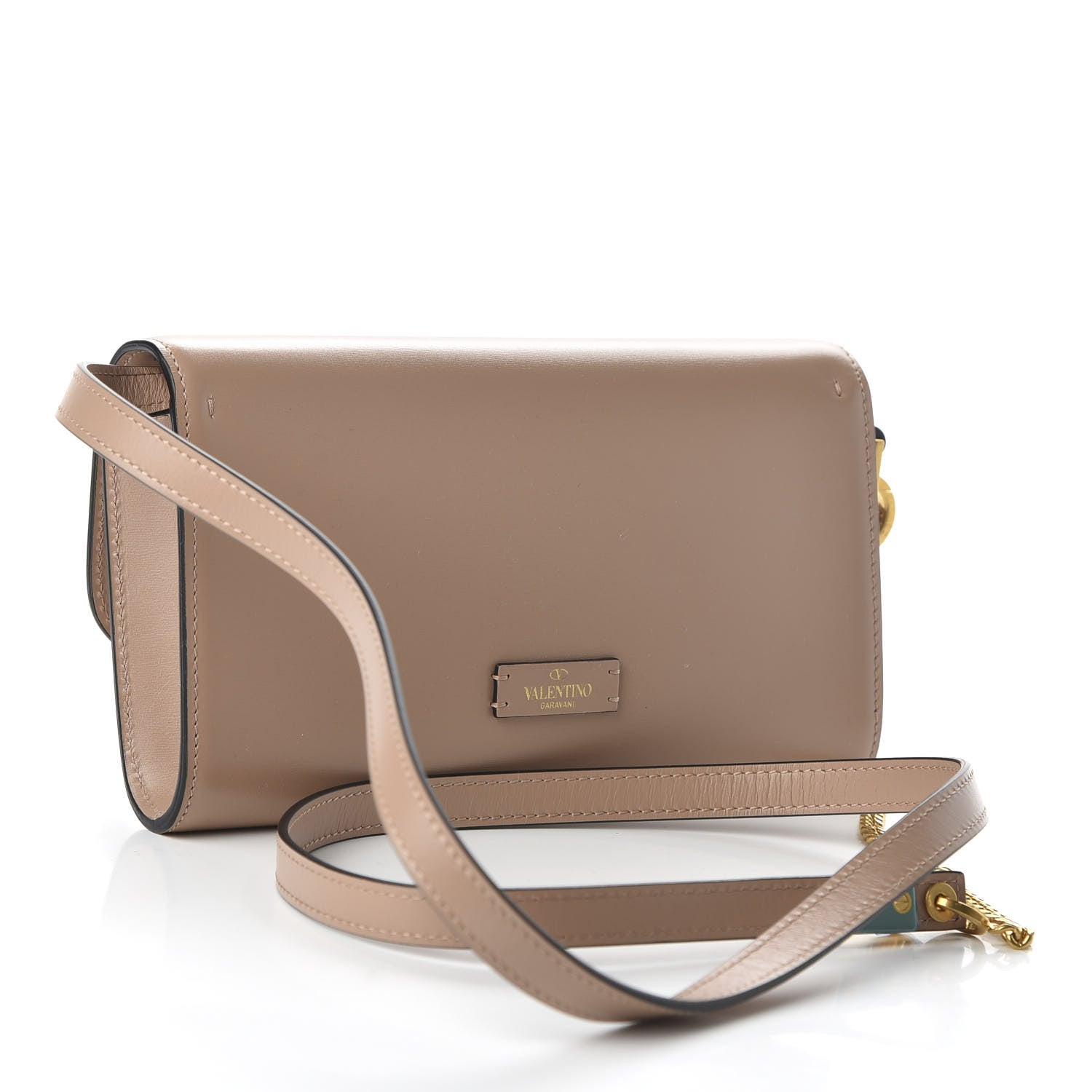 Valentino Garavani Calfskin VSling Clutch With Shoulder Strap Rose Cannelle 3 of 9