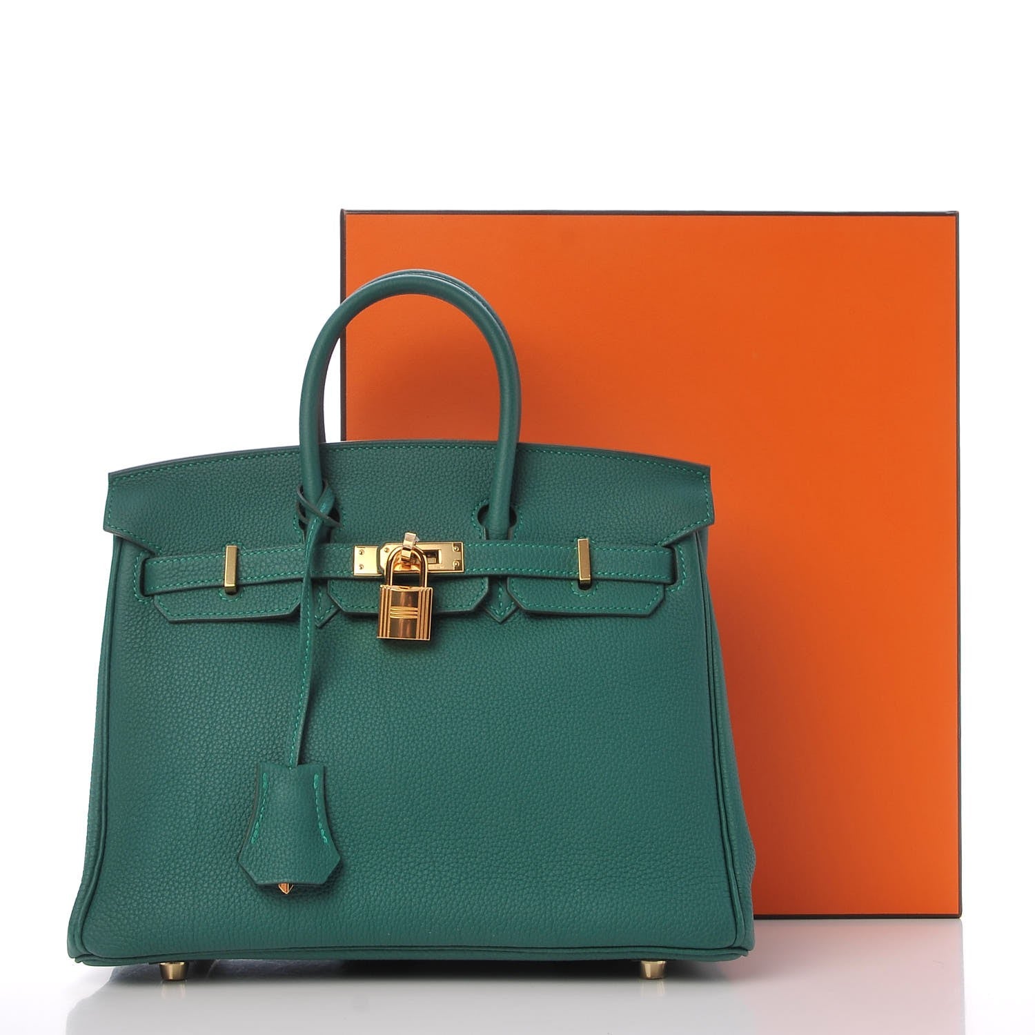 Hermes Togo Birkin 25 Malachite 35 of 35