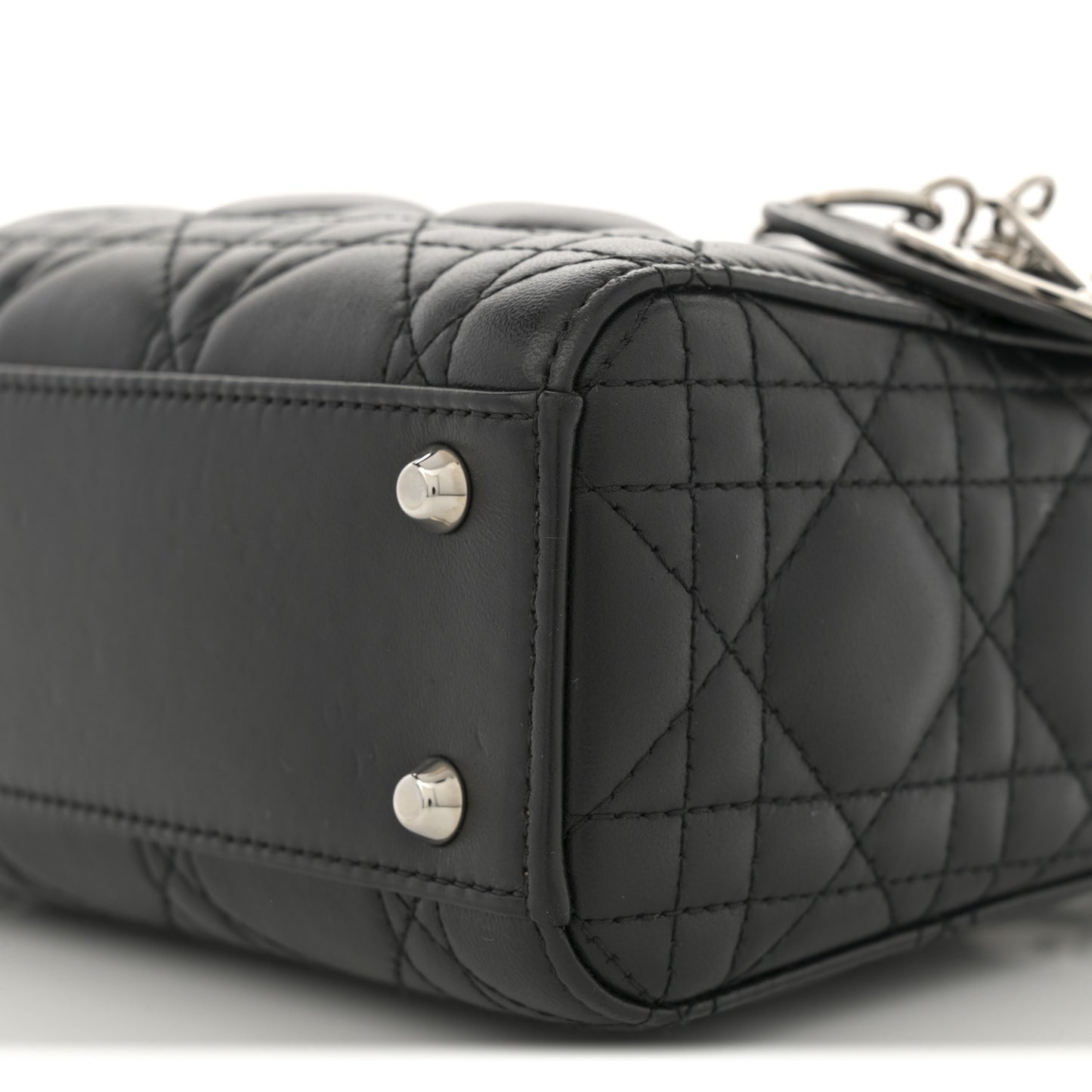 Lambskin Cannage Mini Lady Dior Black