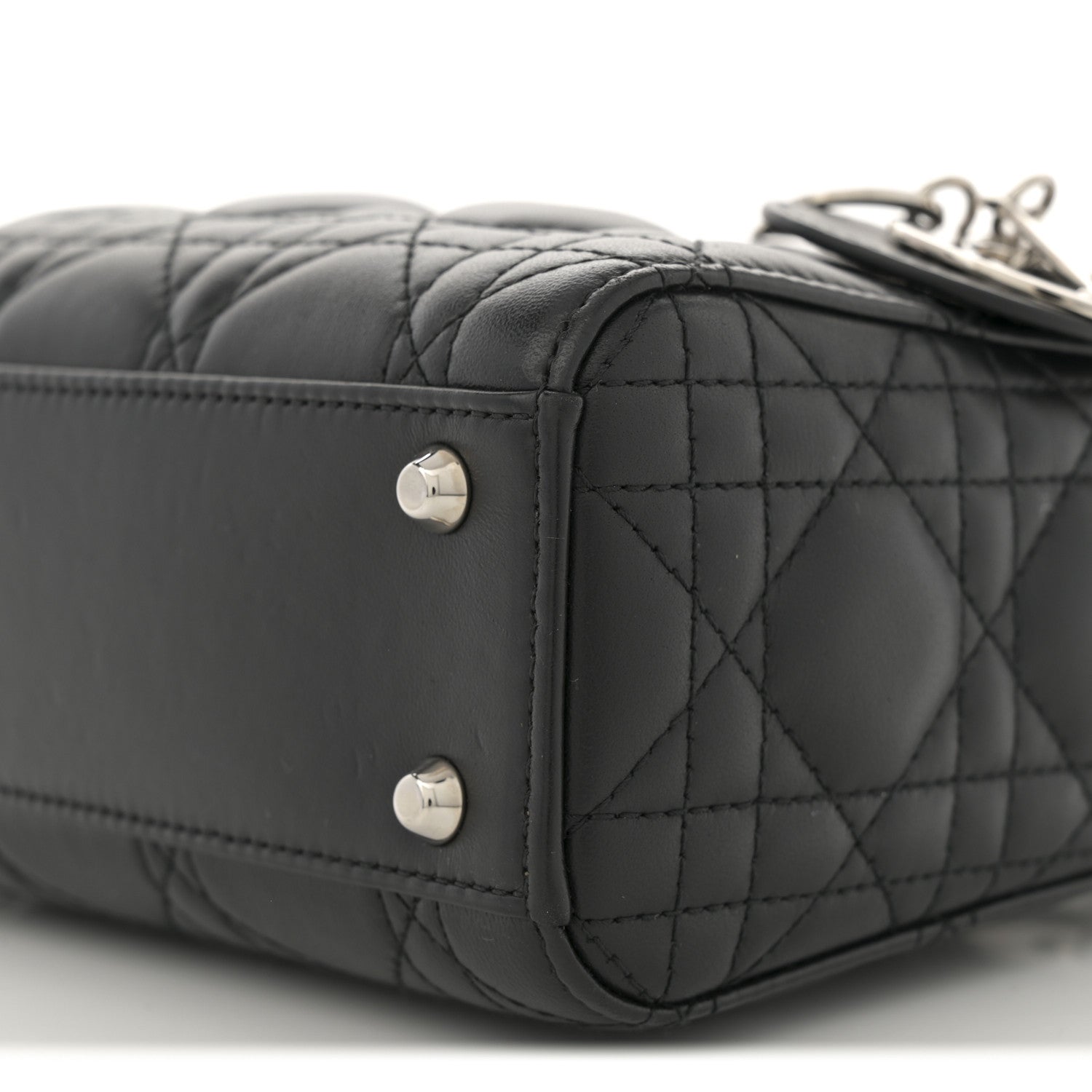 Christian Dior Lambskin Cannage Mini Lady Dior Black 10 of 10