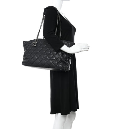 Chanel Calfskin Ultimate Stitch Shopping Tote Black 2 of 13