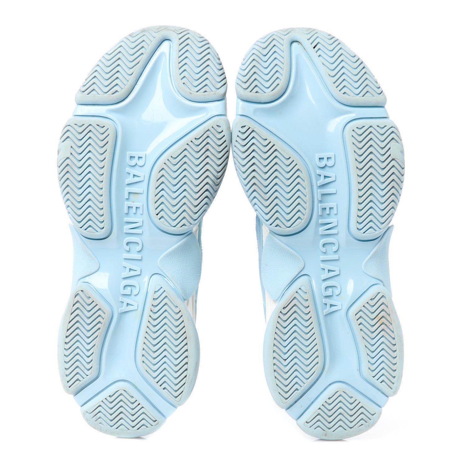 Balenciaga Fabric Mesh Mens Triple S Sneakers 44 Light Bleu White 5 of 9