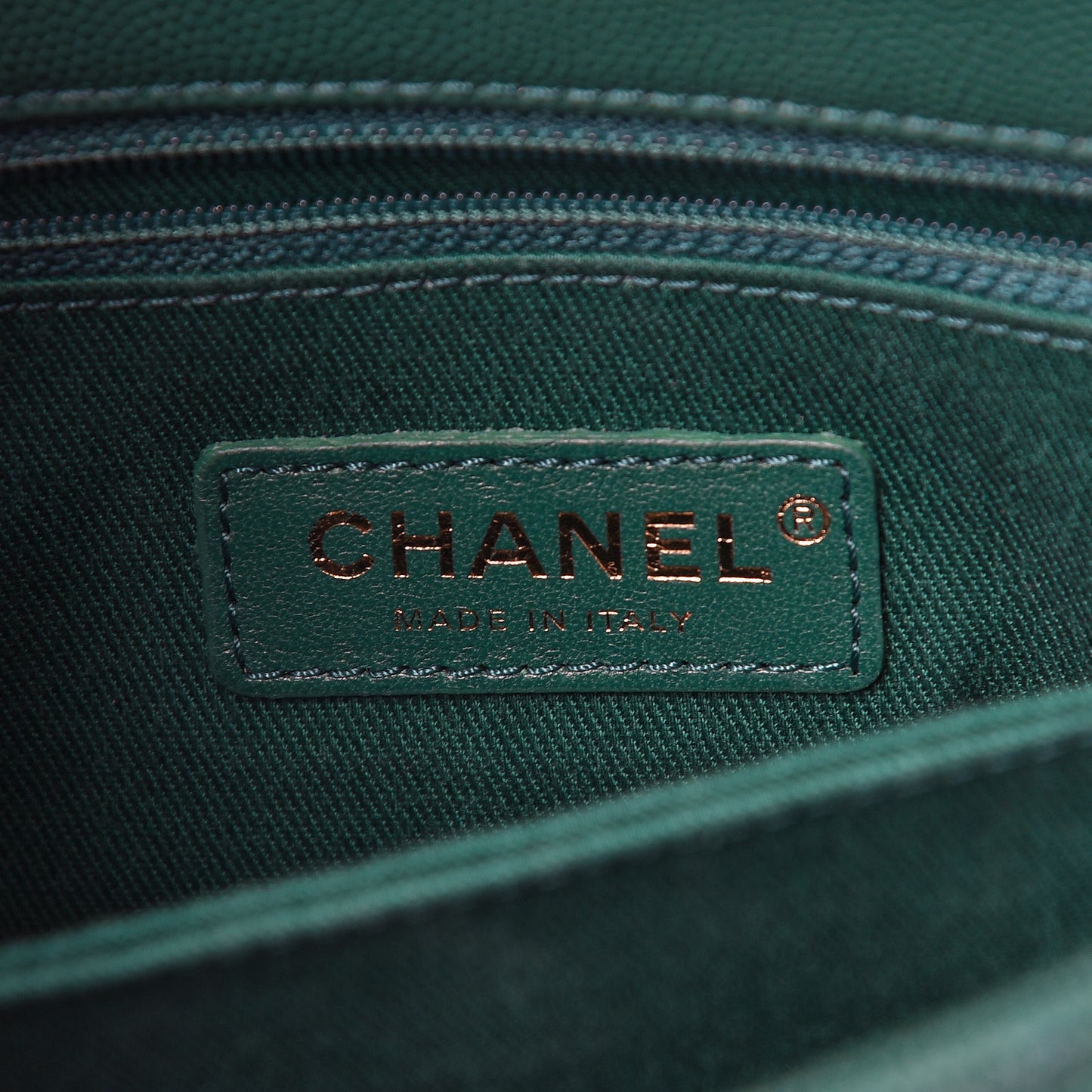 Caviar Quilted Mini Coco Handle Flap Green