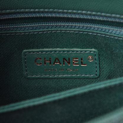 Chanel Caviar Quilted Mini Coco Handle Flap Green 6 of 11
