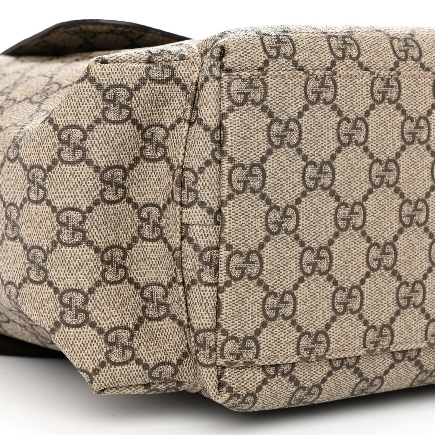 GG Plus Monogram Messenger Diaper Bag Dark Brown