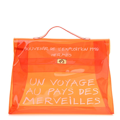 Hermes Vinyl Souvenir De L'Exposition Kelly Orange 1 of 9