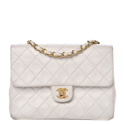 Chanel Lambskin Quilted Small Single Flap White 1 of 17
