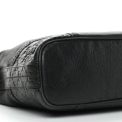 Gucci Pebbled Calfskin Guccissima Trim Medium Signoria Hobo Black 6 of 12