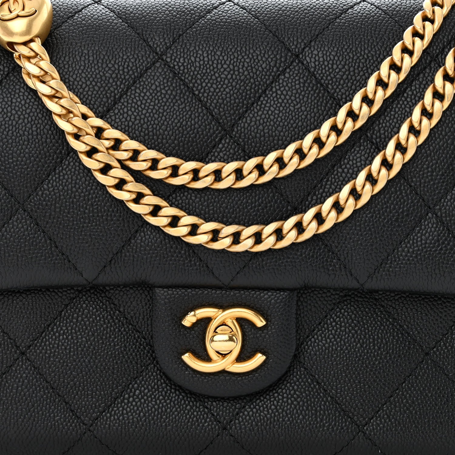 Chanel Caviar Quilted Sweetheart Flap Black 8 of 11