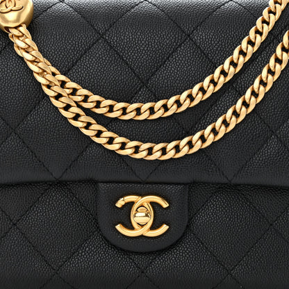 Chanel Caviar Quilted Sweetheart Flap Black 8 of 11
