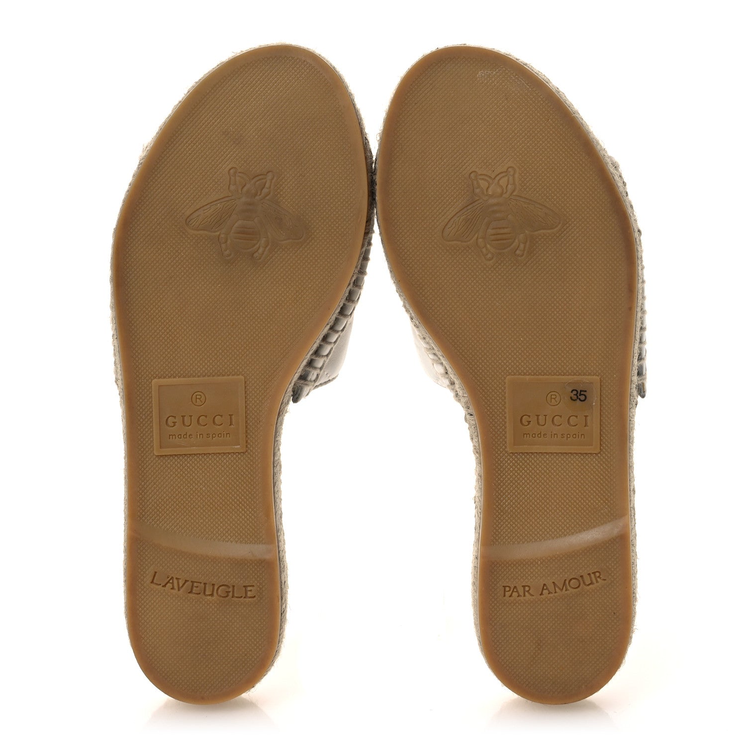 Gucci Nappa Matelasse GG Marmont Espadrille Slide Sandals 35 Great White 7 of 11