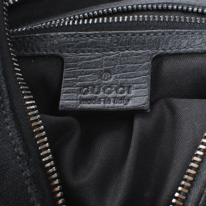 Gucci Monogram GG Medium Horsebit Chain Hobo Black 6 of 7