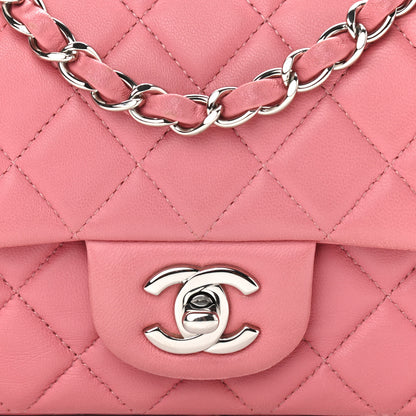 Chanel Lambskin Quilted Mini Rectangular Flap Pink 8 of 12