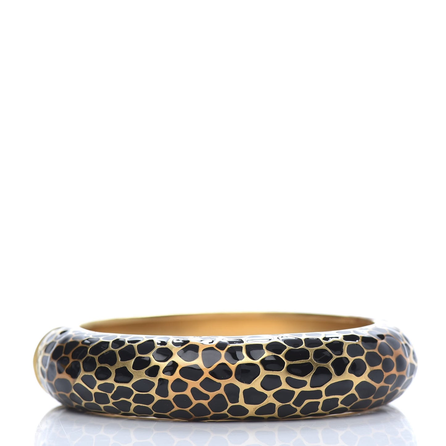 Brass Enamel Bracelet S Black Gold