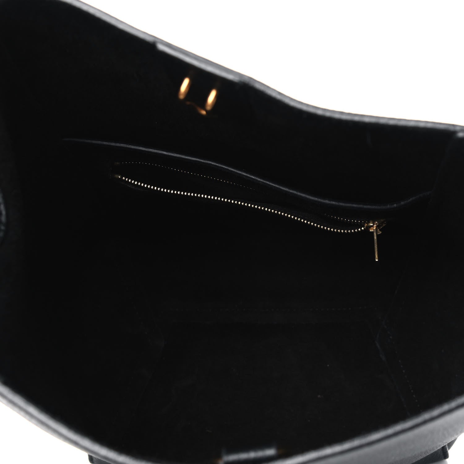 Celine Soft Grained Calfskin Small Sangle Bucket Bag Black 4 of 4