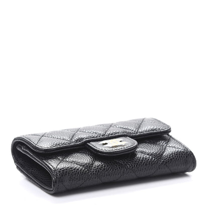 Chanel Caviar Quilted Flap Card Holder Wallet Black 4 of 11