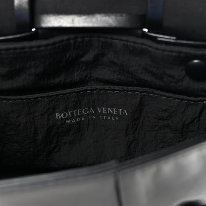 Bottega Veneta Crinkled Lambskin Maxi Intrecciato Extra Mini Cassette Crossbody Bag Black 6 of 9
