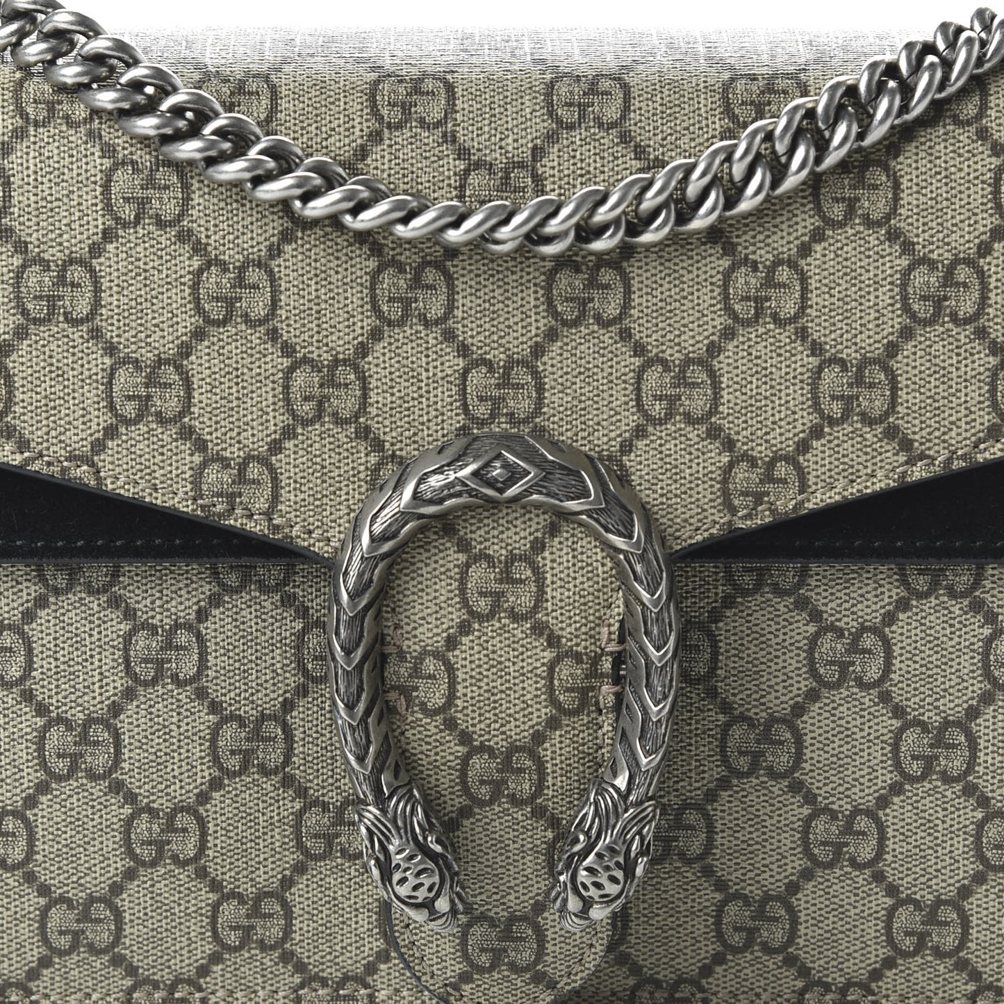 GG Supreme Monogram Small Dionysus Shoulder Bag Black