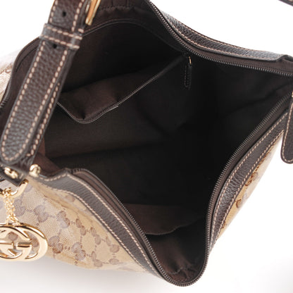 Gucci Crystal Monogram Hobo Dark Brown 8 of 8