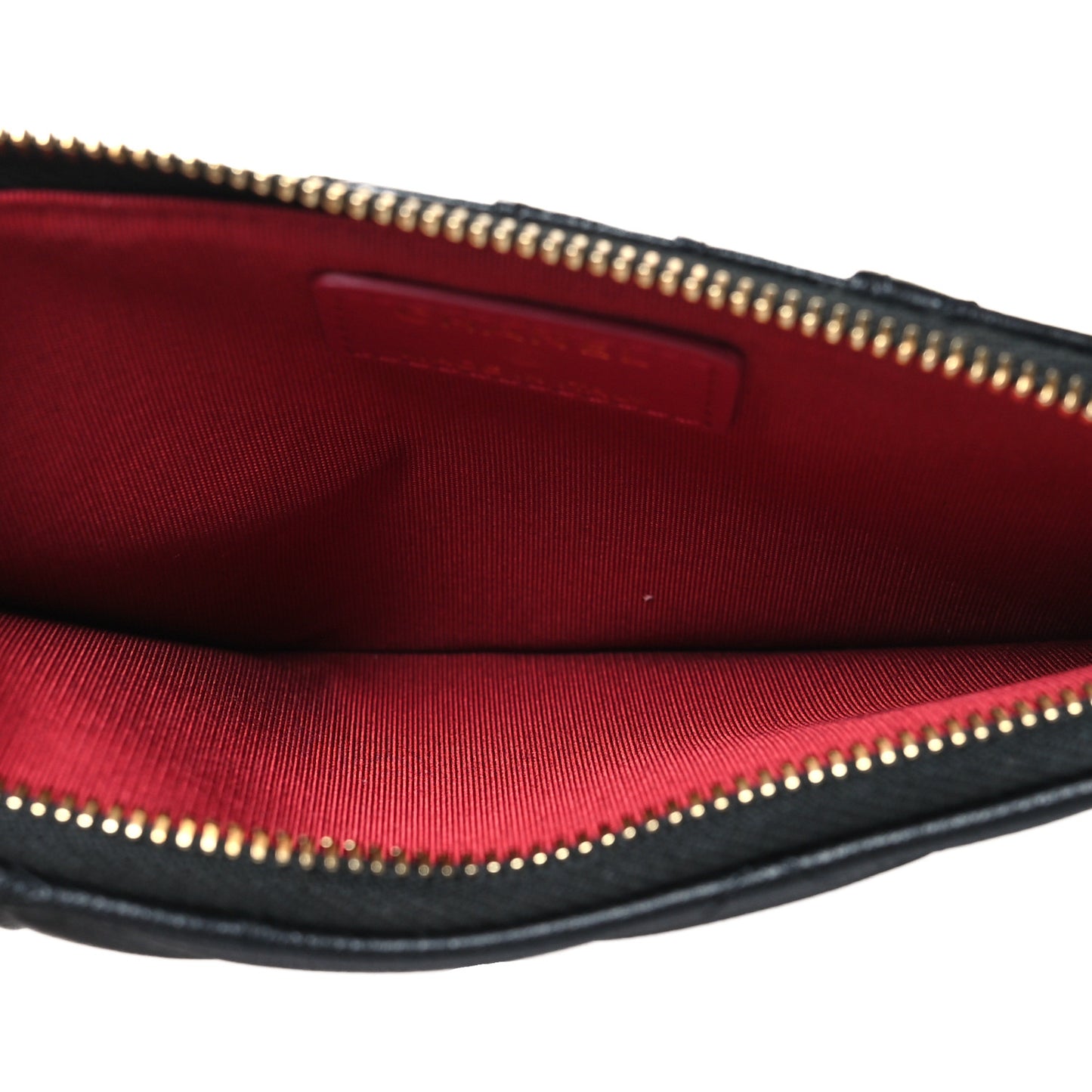 Goatskin Quilted Chanel 19 Phone and Card Holder Black