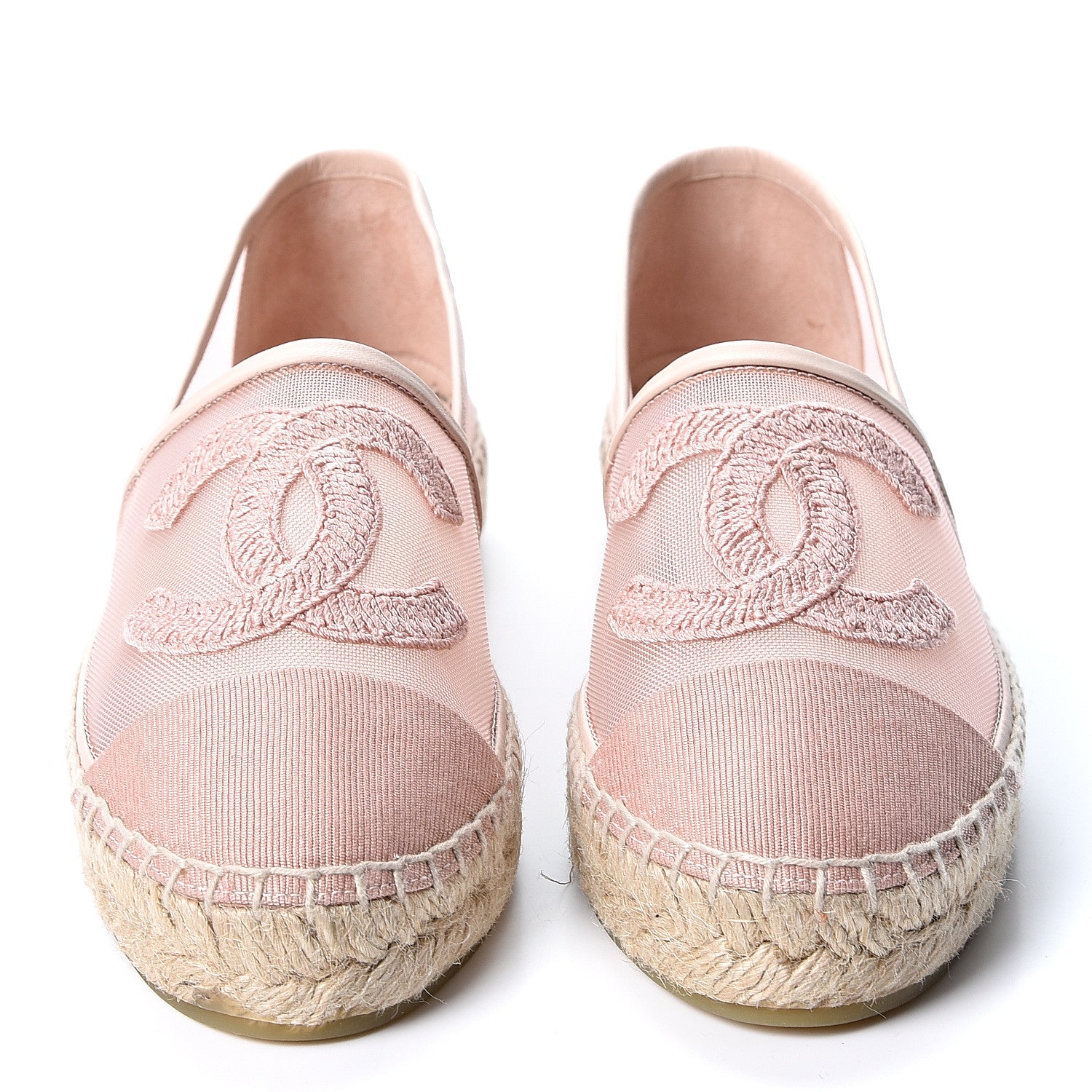 Chanel Mesh Grosgrain CC Espadrilles 36 Pink 2 of 11