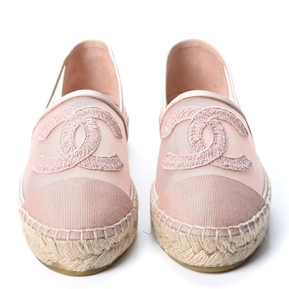 Chanel Mesh Grosgrain CC Espadrilles 36 Pink 2 of 11