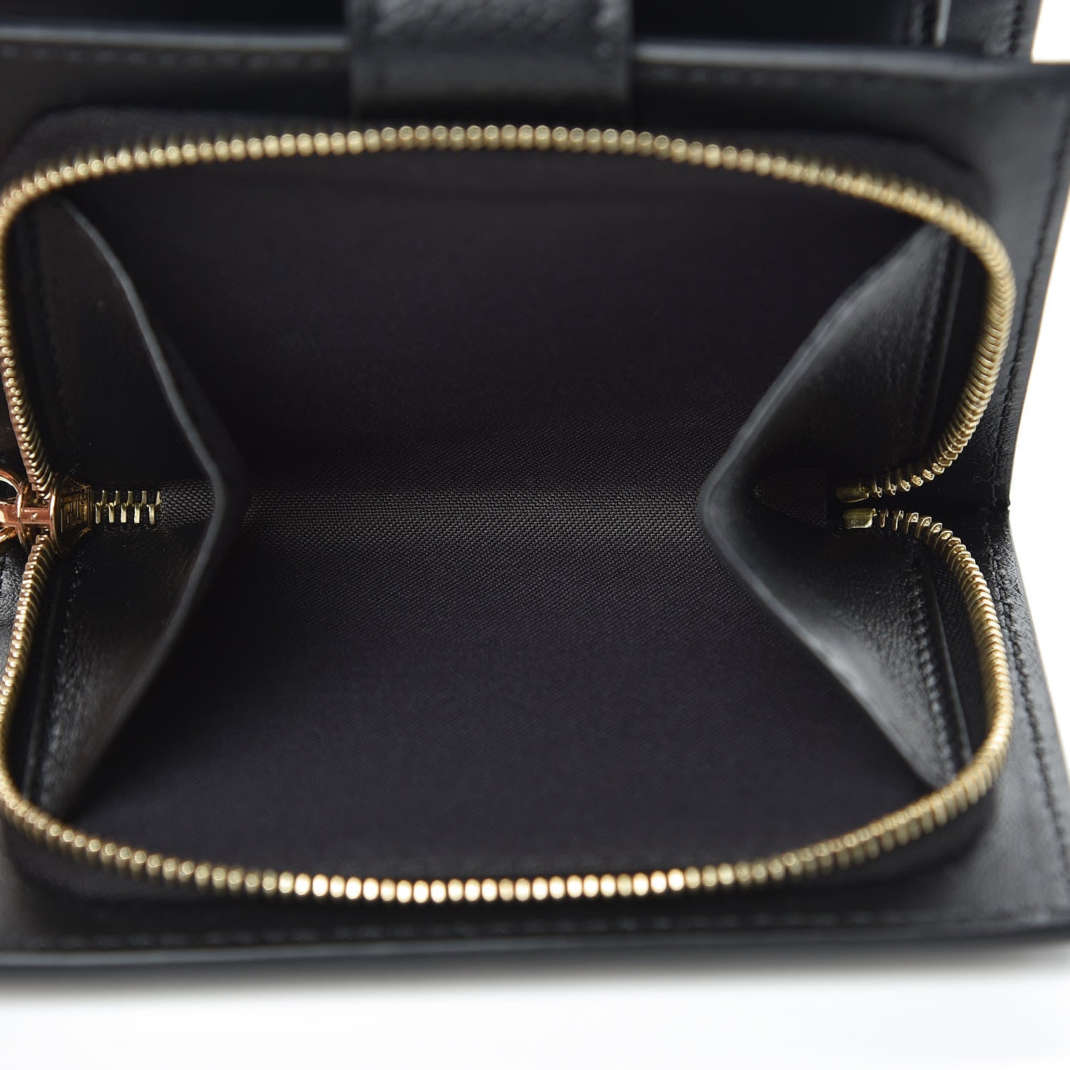 Fendi Vitello Cruise F is Fendi Bi-Color FF 1974 Embossed Compact Wallet Black Maya 5 of 7