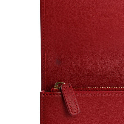 Saint Laurent Goatskin Belle De Jour Flap Wallet Rouge Orient 8 of 12