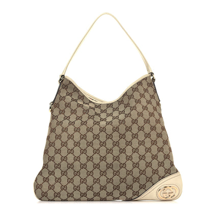 Gucci Monogram Medium New Britt Hobo Off White 1 of 11