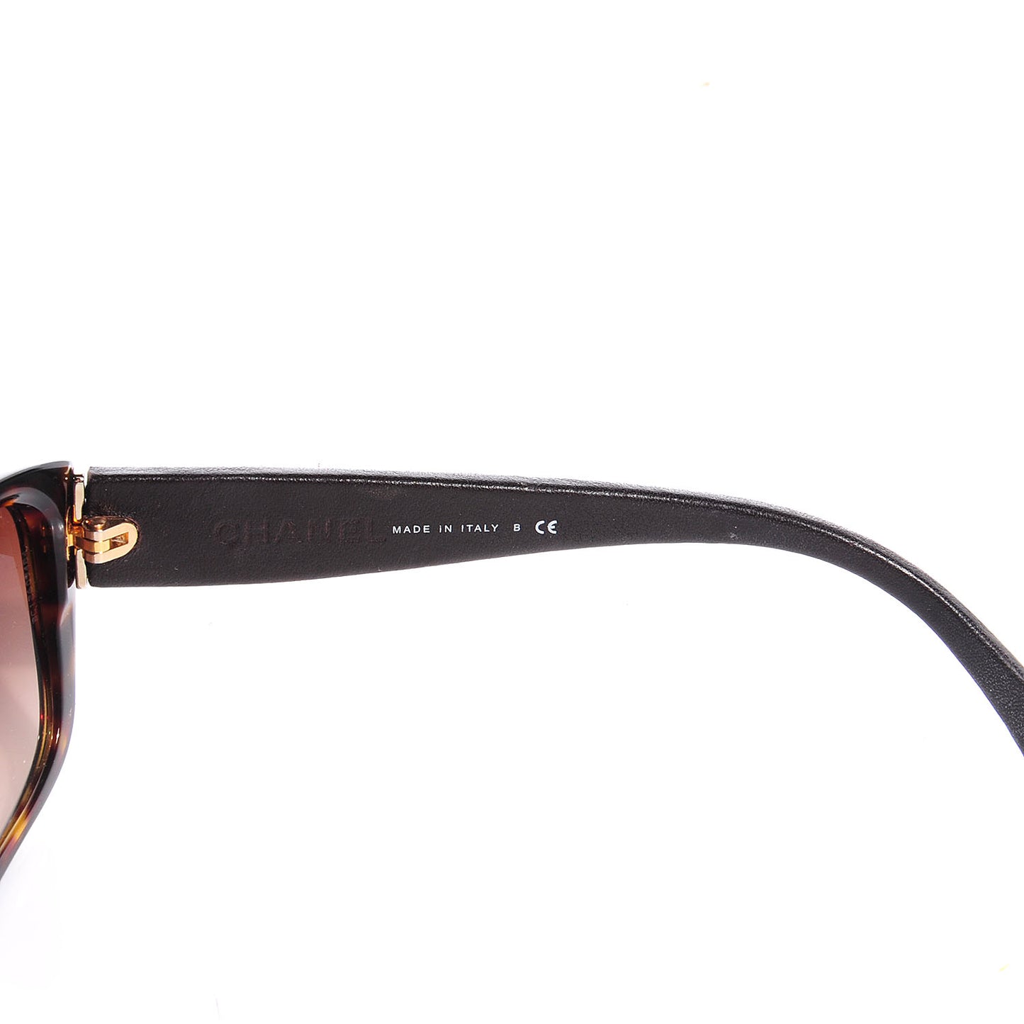 Leather Quilted CC Sunglasses 5201-Q Havana