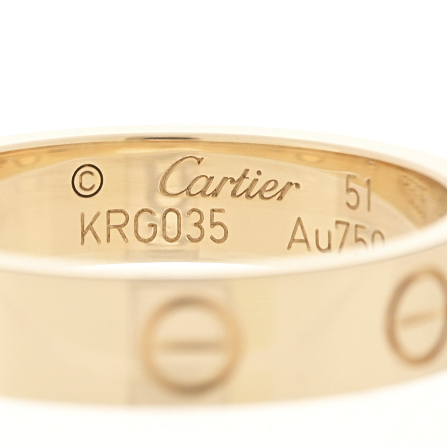 18K Yellow Gold Diamond 4mm LOVE Wedding Band Ring 51 5.75