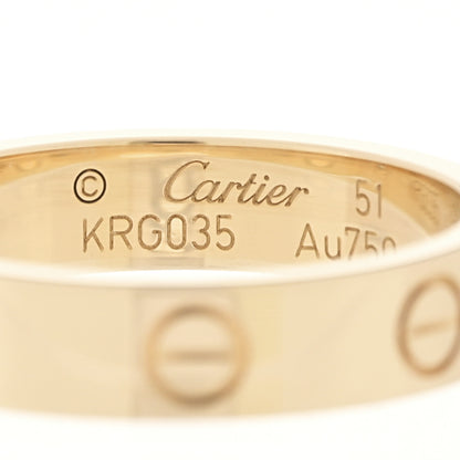 Cartier 18K Yellow Gold Diamond 4mm LOVE Wedding Band Ring 51 5.75 4 of 4