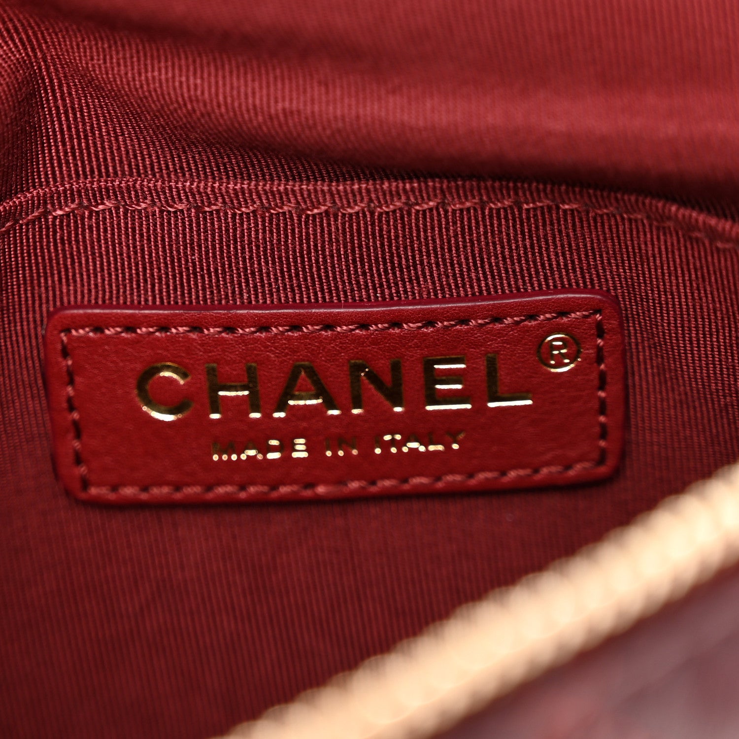Chanel Calfskin Quilted Banane Waist Bag Fanny Pack Burgundy 6 of 10