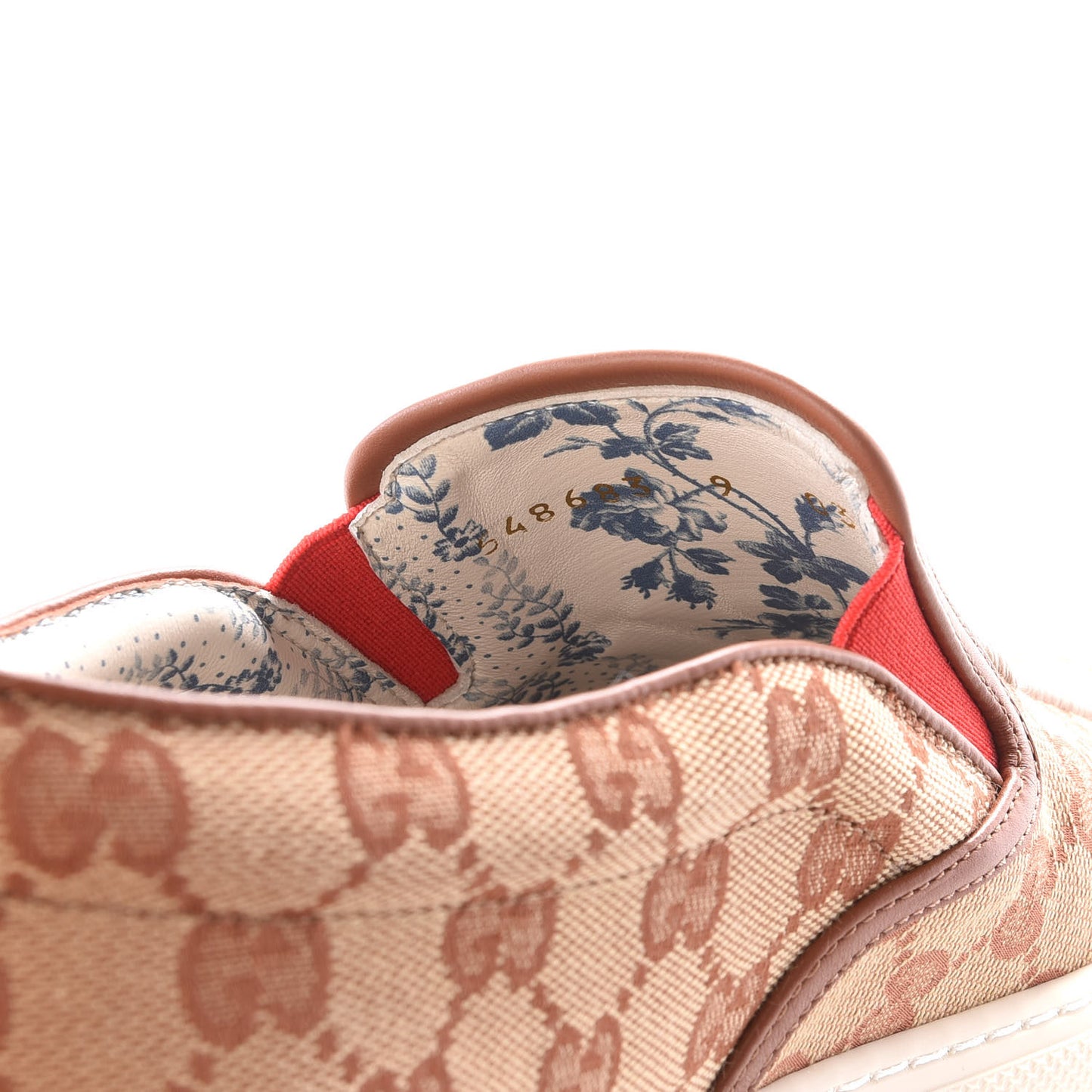 X MLB GG Monogram NY Yankees Embroidered Mens Slip On Sneakers 9 Beige Ruggine Rust