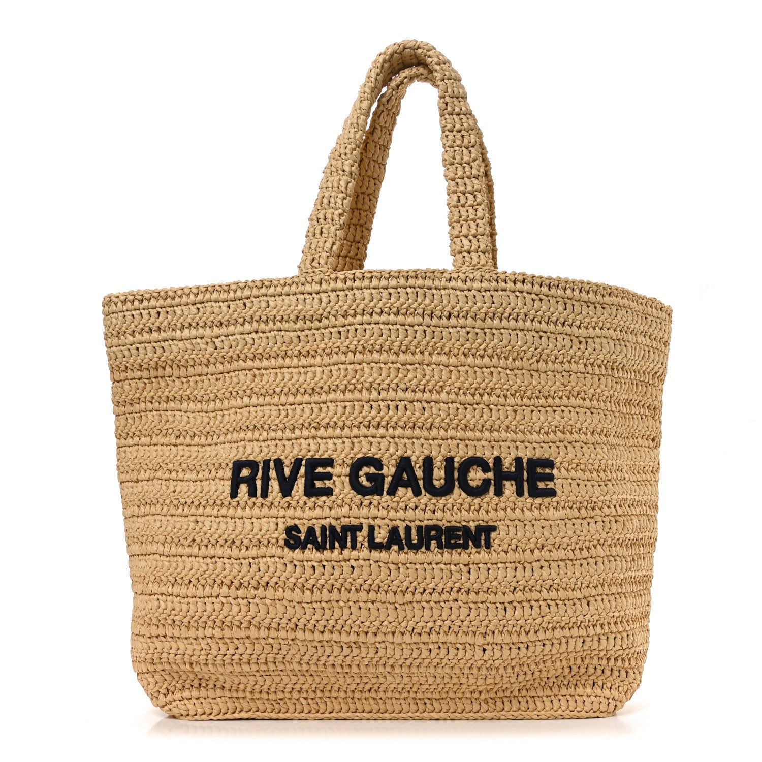 Saint Laurent Raffia Rive Gauche Tote Natural 1 of 10