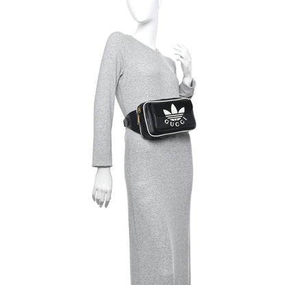 Gucci X ADIDAS Textured Dollar Calfskin Belt Bag Black 2 of 10