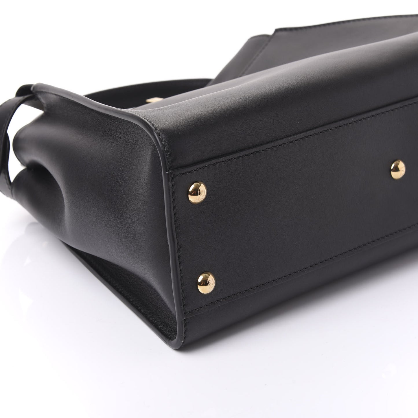 Vitello Seta Shiny Nappa Medium Peekaboo Iconic Satchel Black