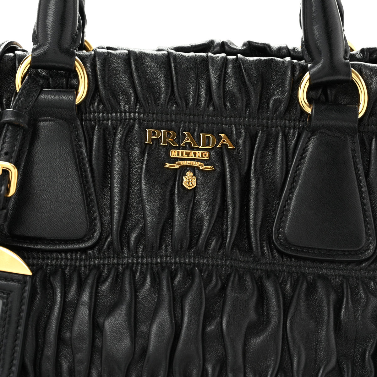 Nappa Gaufre Tote Black