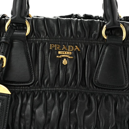 Prada Nappa Gaufre Tote Black 7 of 13