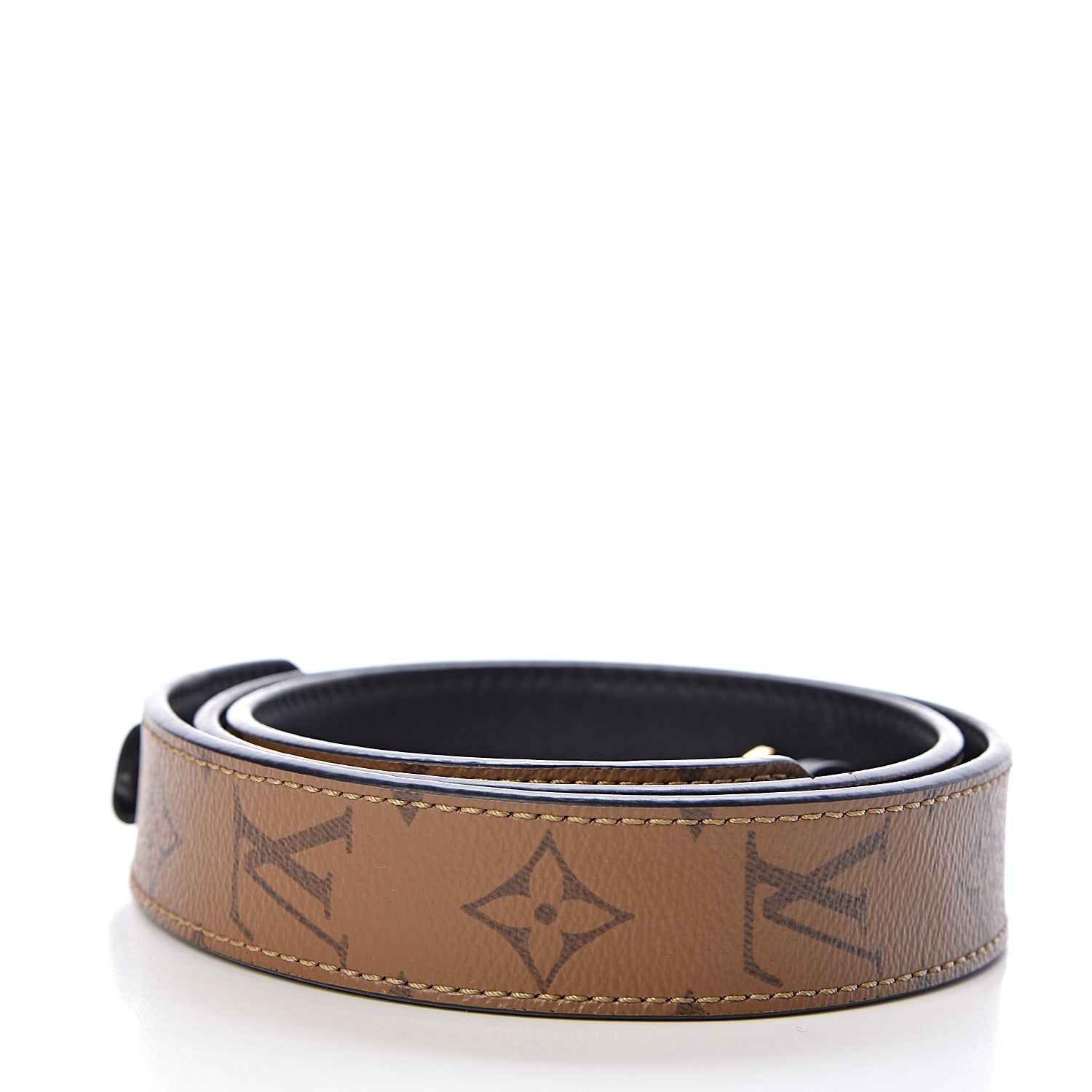 Louis Vuitton Reverse Monogram Bandouliere Shoulder Strap XL Black 2 of 3