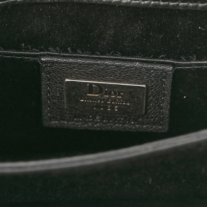 Christian Dior Satin Suede Charms Bag Black 6 of 9