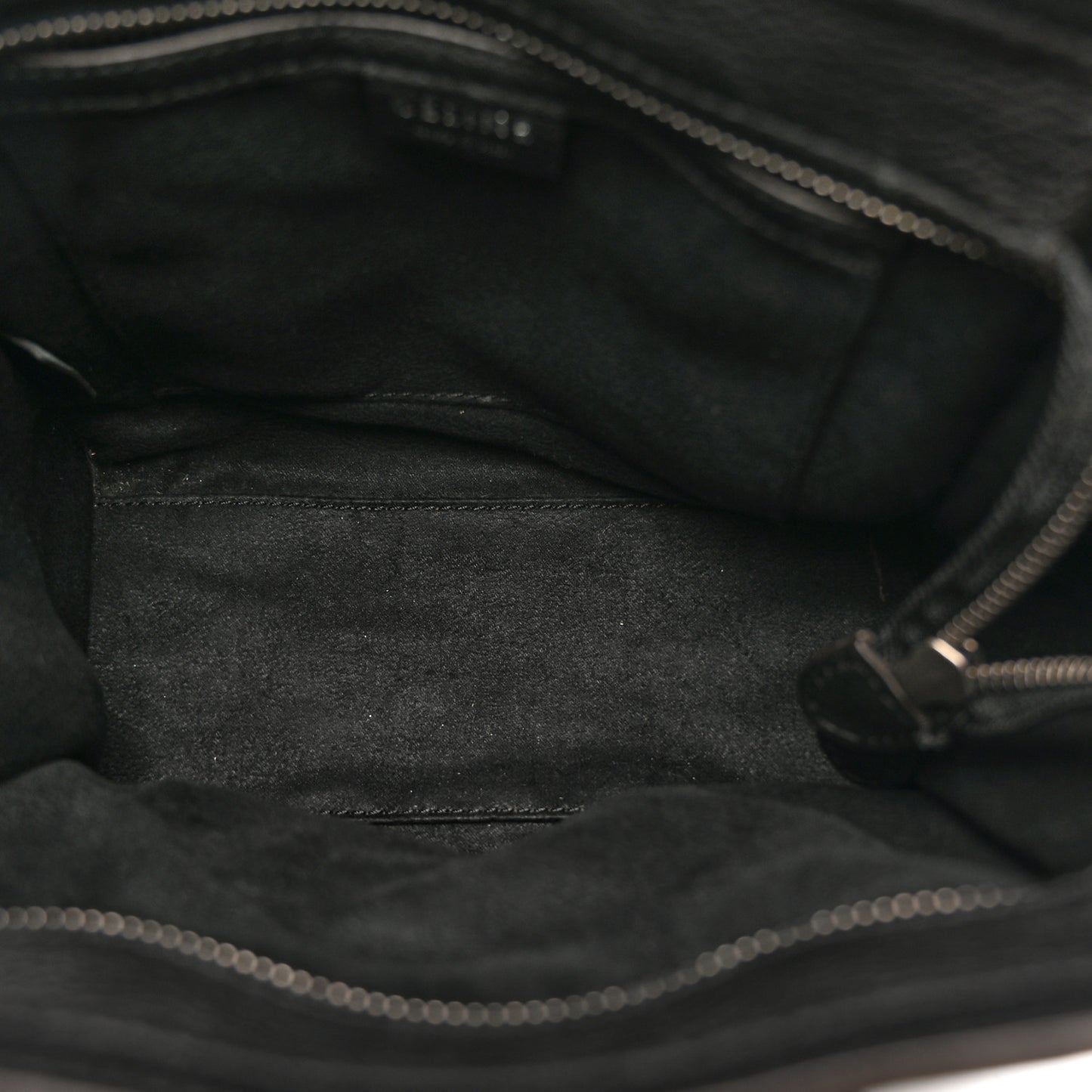 Drummed Calfskin Nano Luggage Black