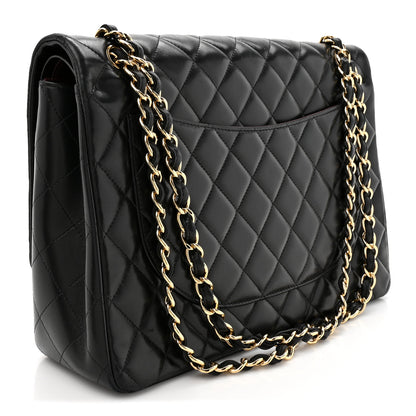 Chanel Lambskin Quilted Maxi Double Flap Black 2 of 12