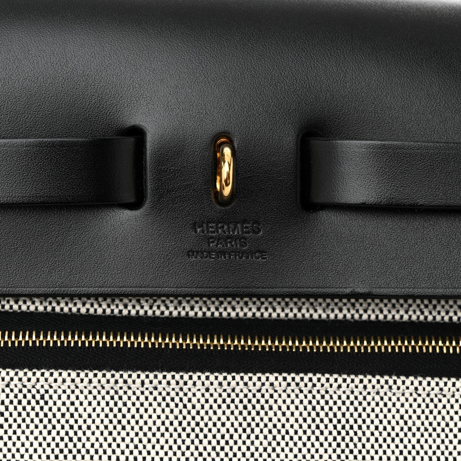 Hermes Toile H Berline Vache Hunter Herbag Zip PM 31 Black Ecru 7 of 12
