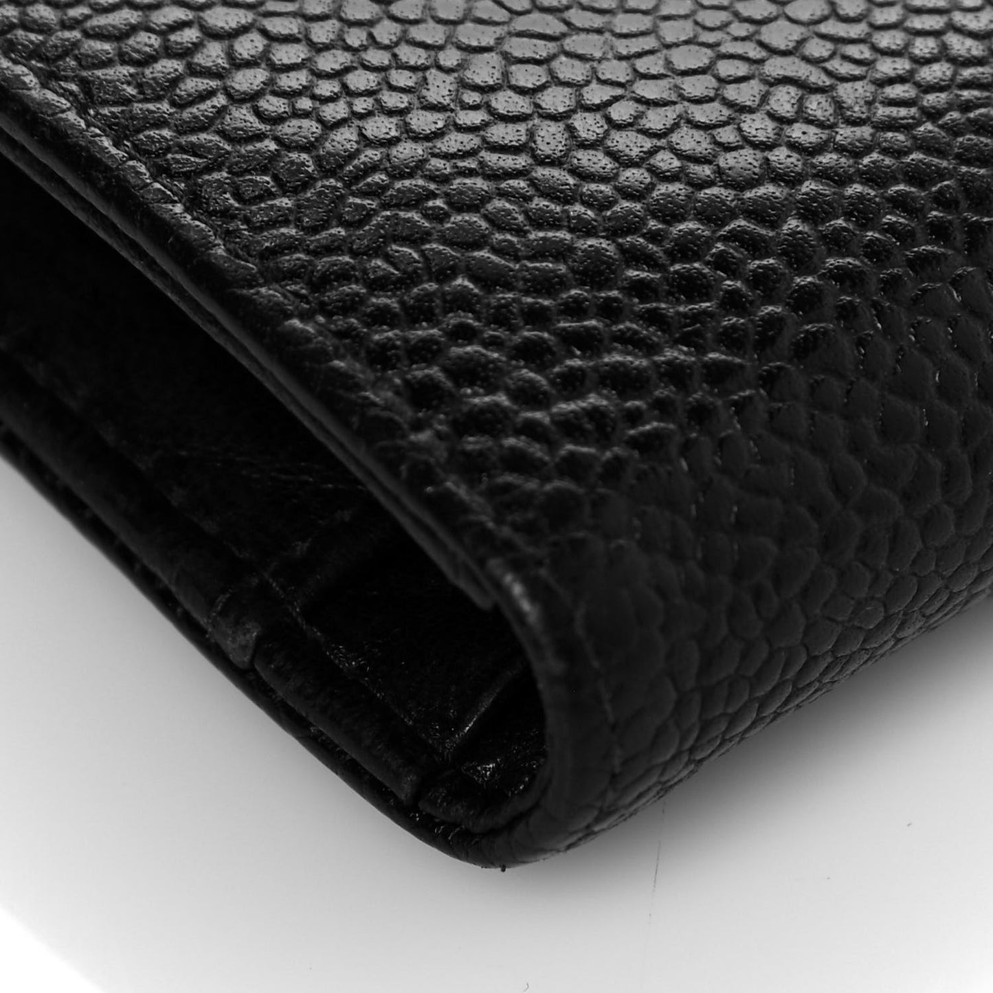 Caviar Timeless CC Compact French Wallet Black